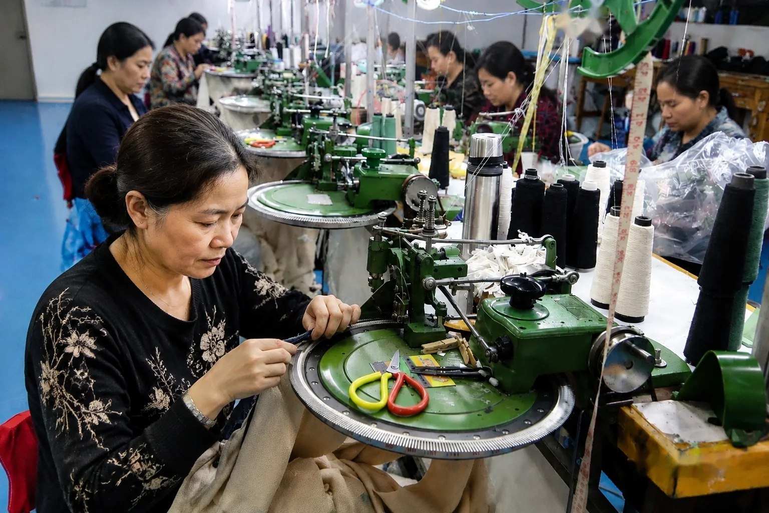 Linknit 缝盘套口缝合工序实拍