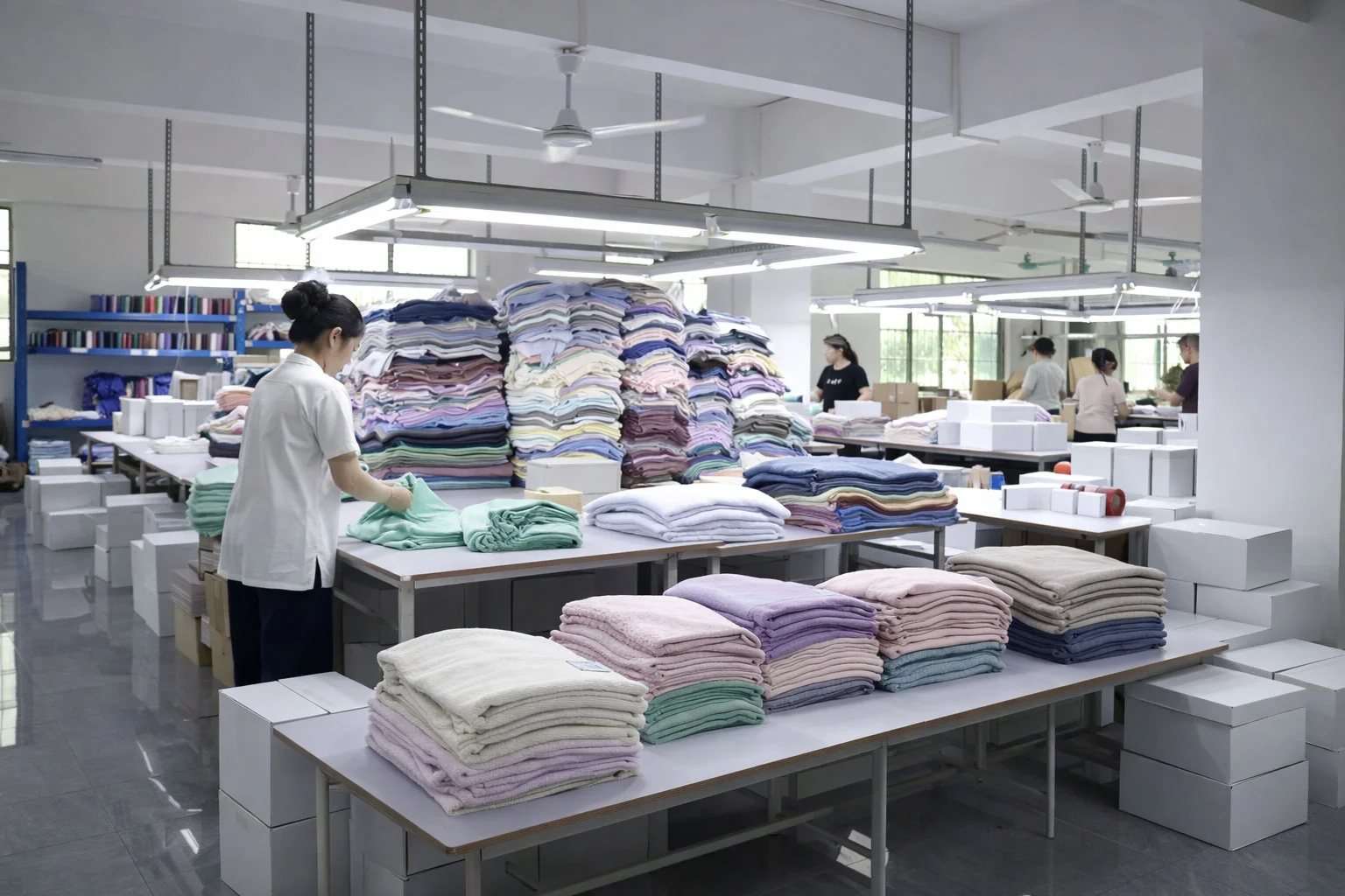 Linknit 东莞托晟毛织工厂成衣包装出货车间实拍
