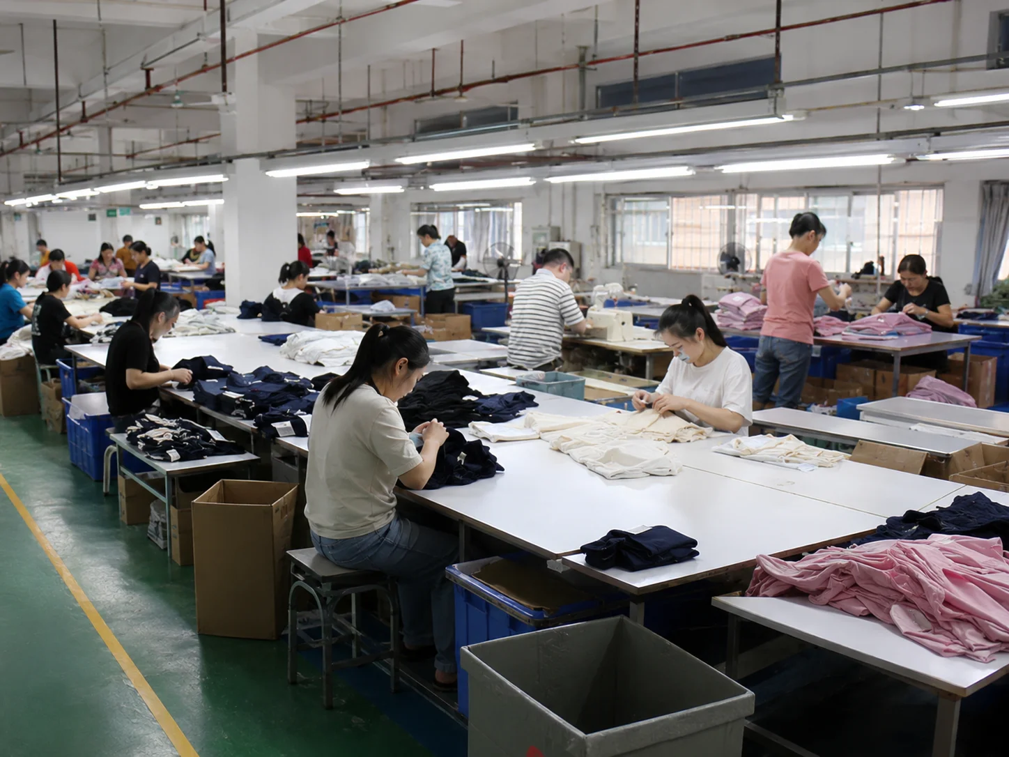 Linknit 质检现场——半成品逐件检验实拍