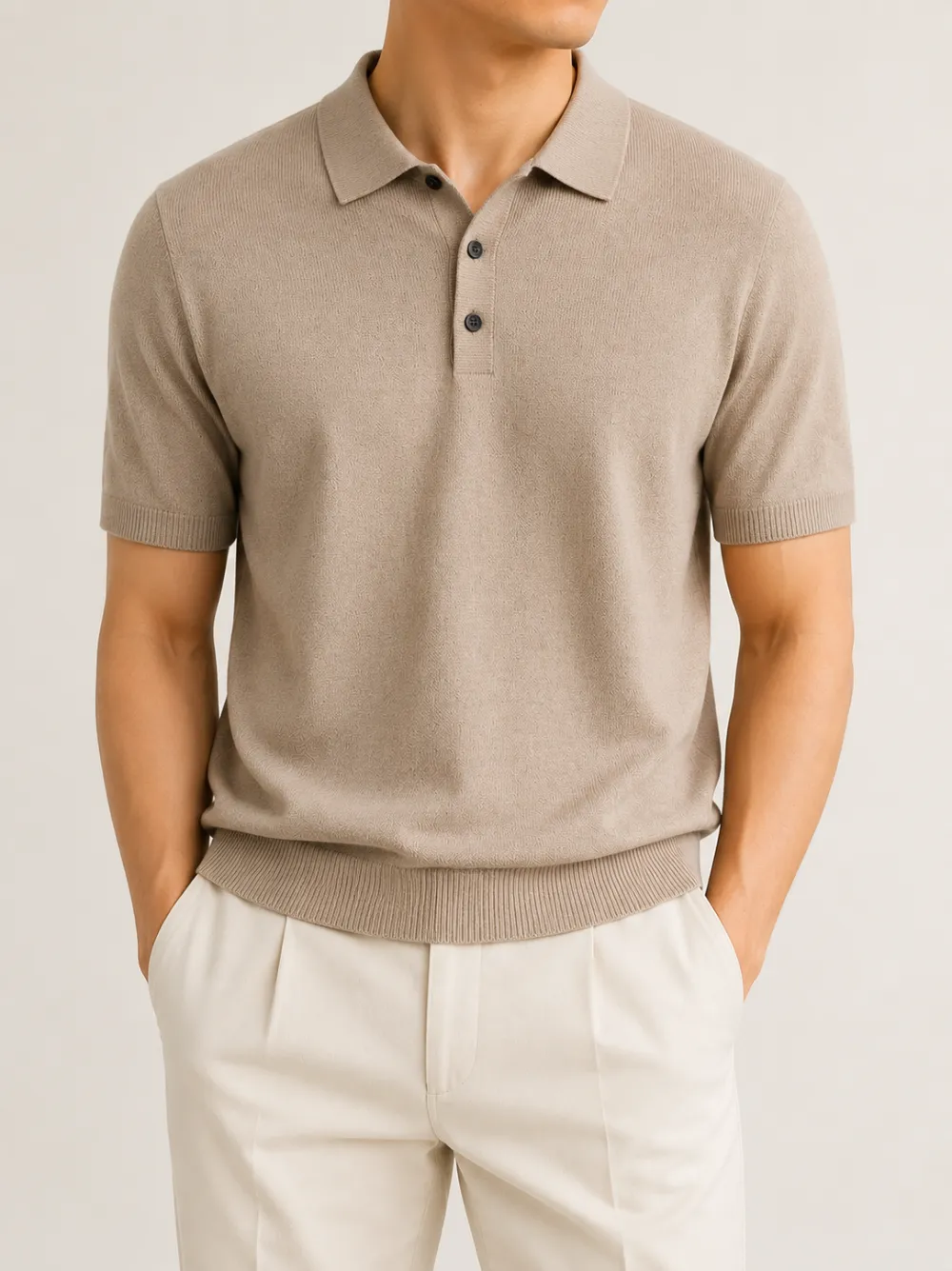 Linknit 短袖针织Polo衫定制实拍 OEM/ODM